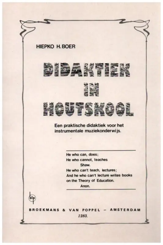 Didaktiek in Houtskool Kracherpreis