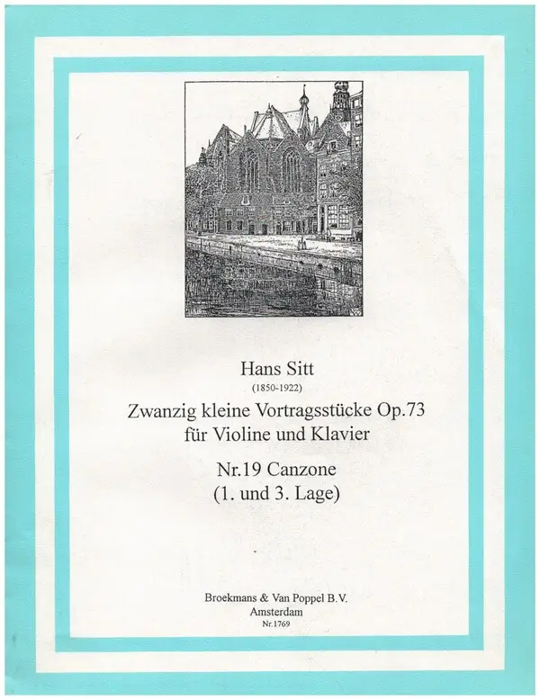 20 Kleine Vortragsstücke op.73 - Canzone Nr.19 (1.+3.Lage) Beliebt