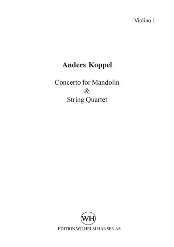 Sonderangebot Anders Koppel, Concerto For Mandolin And String Quartet