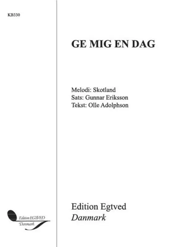 Bestpreis Gunnar Eriksson, Ge Mig En Dag