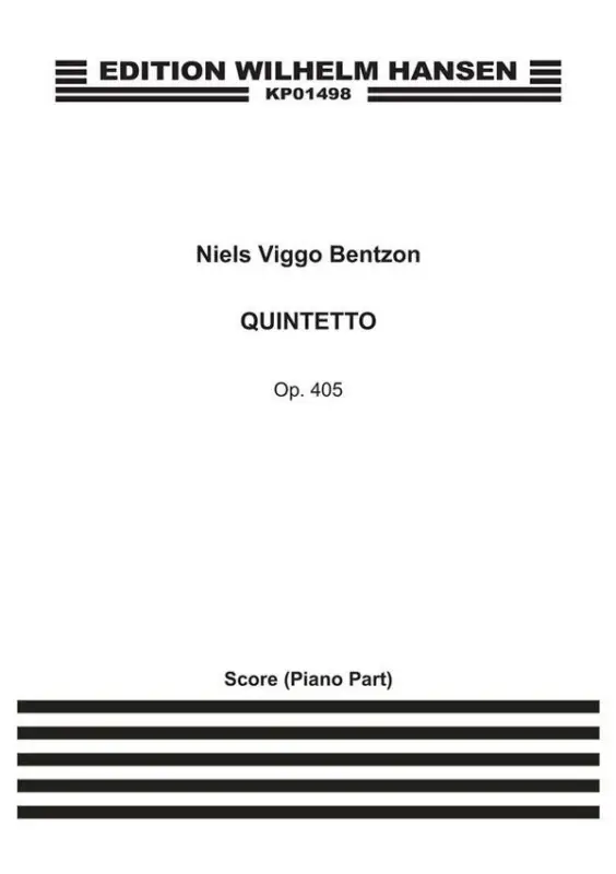 Aktuell Niels Viggo Bentzon, Quintetto Op.405 4flt/Pf Sc