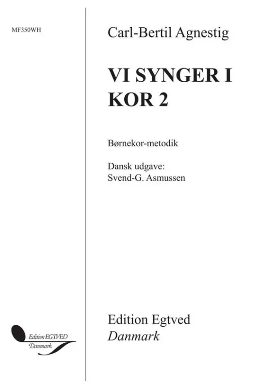 Carl-Bertil Agnestig, Vi Synger I Kor 2 Angebot