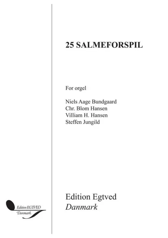 25 Salmeforspil For Orgel Neu Im Sortiment