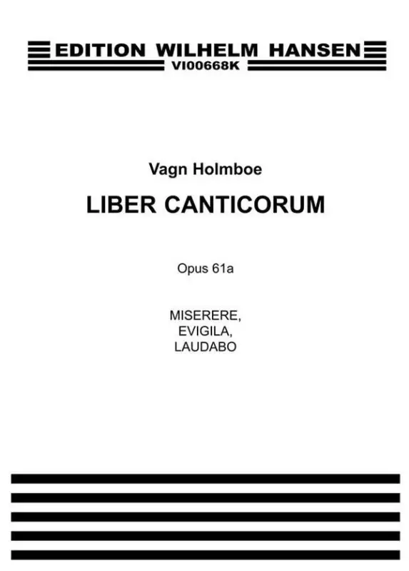 Vagn Holmboe, Miserere - Evigila - Laudabo Op. 61a Preis Gesenkt
