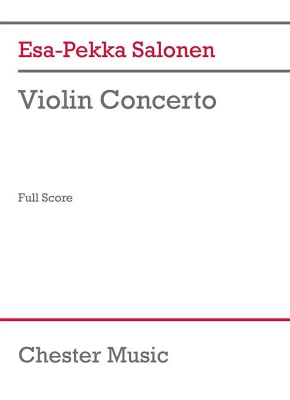 Sofort Bestellen Esa-Pekka Salonen, Violin Concerto (Score)