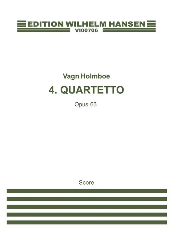 Meistverkauft Vagn Holmboe, String Quartet No.4