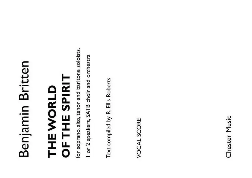 Kostenfreie Lieferung Benjamin Britten, The World Of The Spirit
