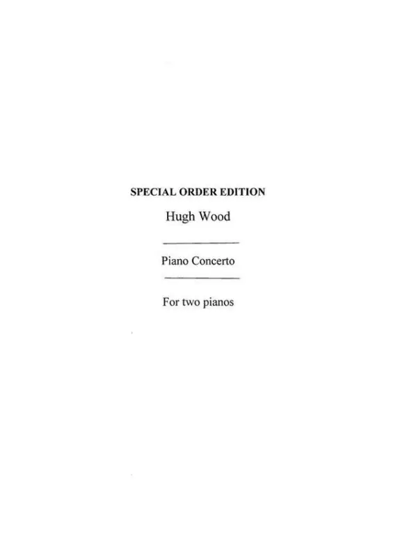 Angebot Hugh Wood, Piano Concerto Op.32