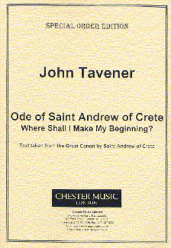 John Tavener, Ode Of Saint Andrew Of Crete Online Kaufen