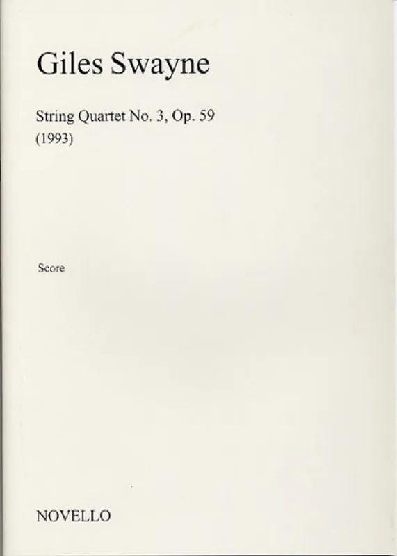 Abverkauf Giles Swayne, String Quartet No.3 Op.59