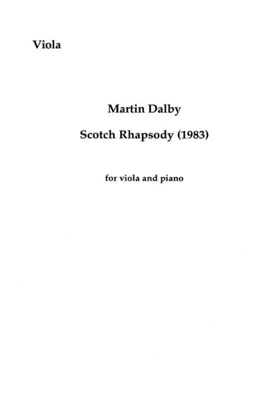 Zertifiziert Martin Dalby, Scotch Rhapsody (Viola Part)