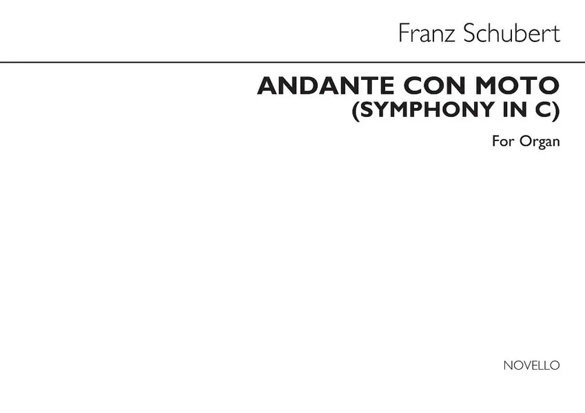 Wochenendangebot Franz Schubert, Andante Con Moto From The Symphony In C