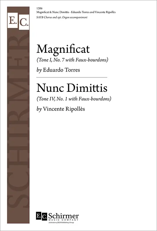 Zertifiziert Vincente Ripolles, Magnificat, Nunc Dimittis, Tone 1