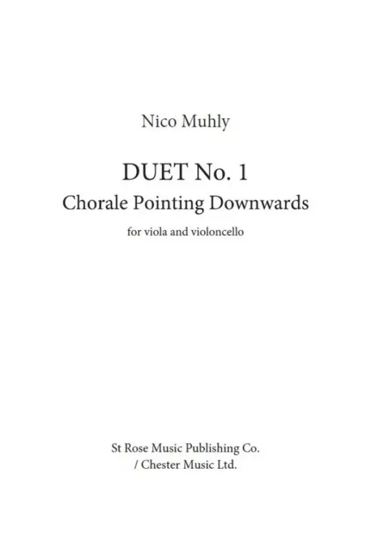 Direkt Vom Hersteller Duet No.1 - Chorale Pointing Downwards