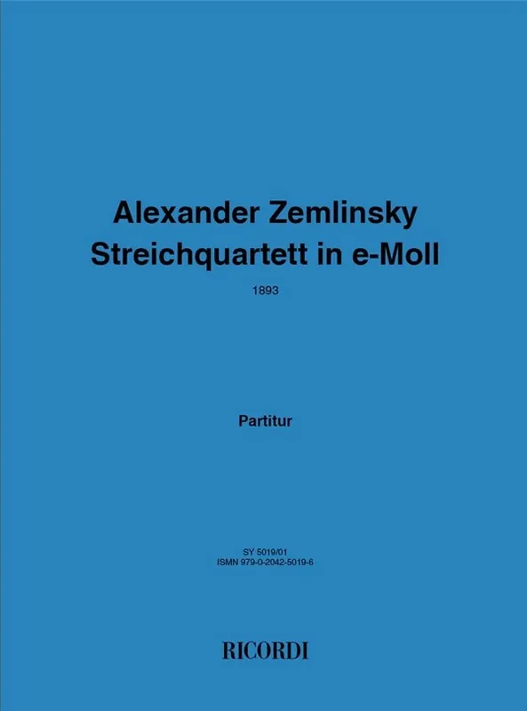 Alexander Zemlinsky, Streichquartett E-Moll Zertifiziert