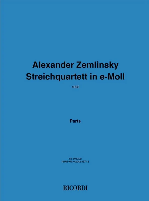 Alexander von Zemlinsky, Streichquartett E-Moll Heißes Angebot