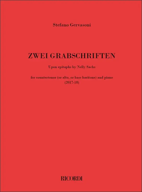 Aktuell Stefano Gervasoni, Drei Grabschriften