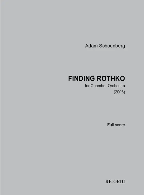 Adam Schoenberg, Finding Rothko Wochenendangebot